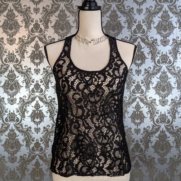 Express Sheer Lace Tank - Picture 1 of 3